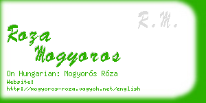 roza mogyoros business card